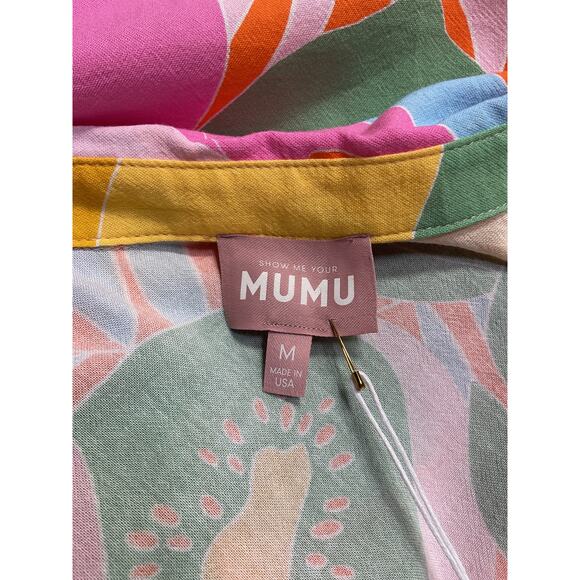 Show Me Your Mumu 'Parker' Green Cotton Button Down Shirt Size M - NWT - Picture 4 of 5